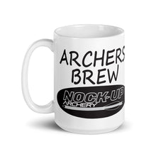 Load image into Gallery viewer, Nock Up Archers Brew White Glossy Mug
