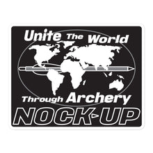 Load image into Gallery viewer, Nock Up Archery Unite The World Stickers
