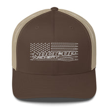 Load image into Gallery viewer, Nock Up American Archery Flag Trucker Cap
