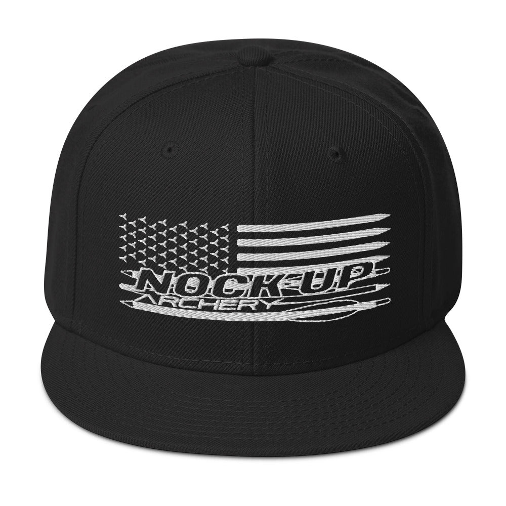 Nock Up American Archery Flag v2 Snapback Hat