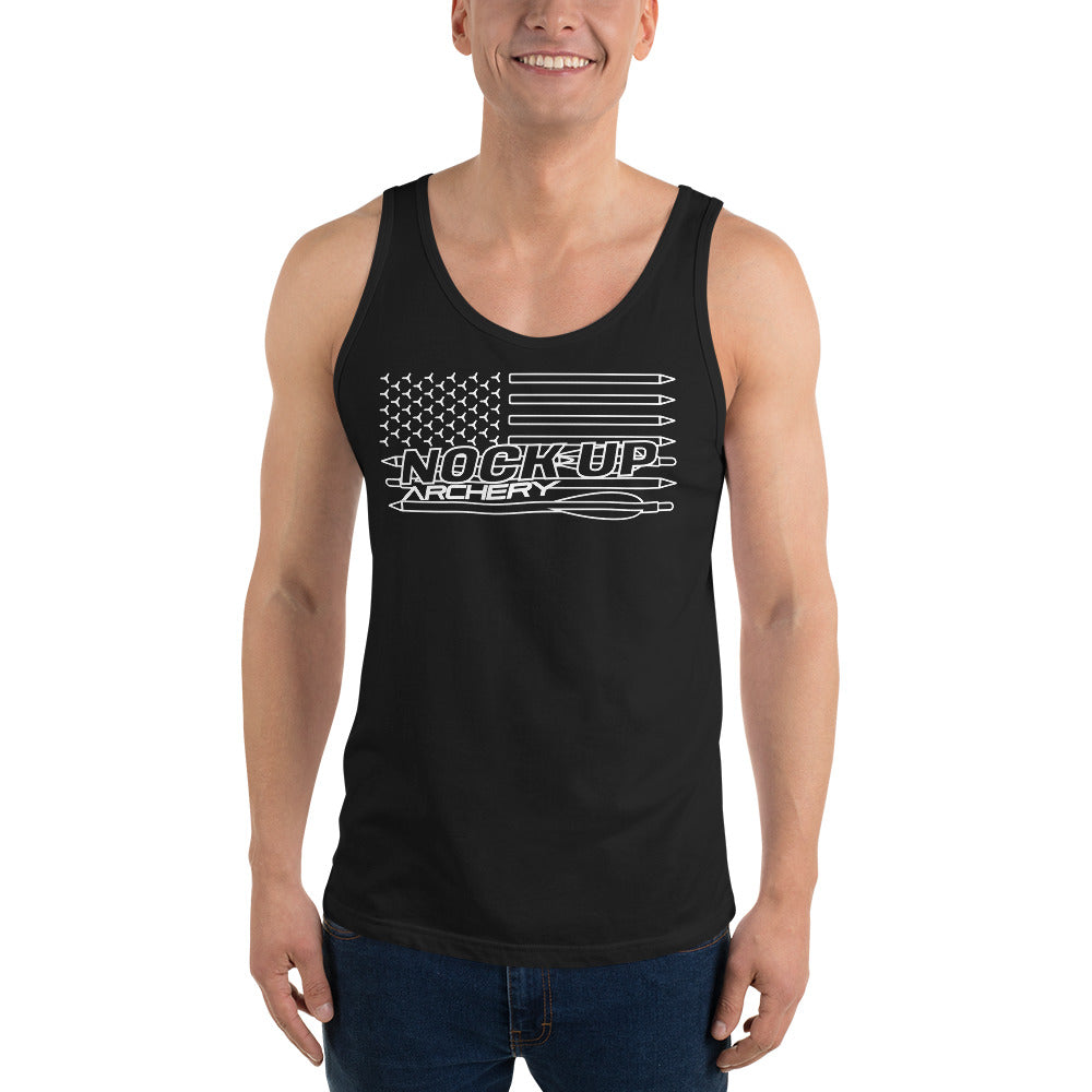 Nock Up American Archery Flag Unisex Tank Top