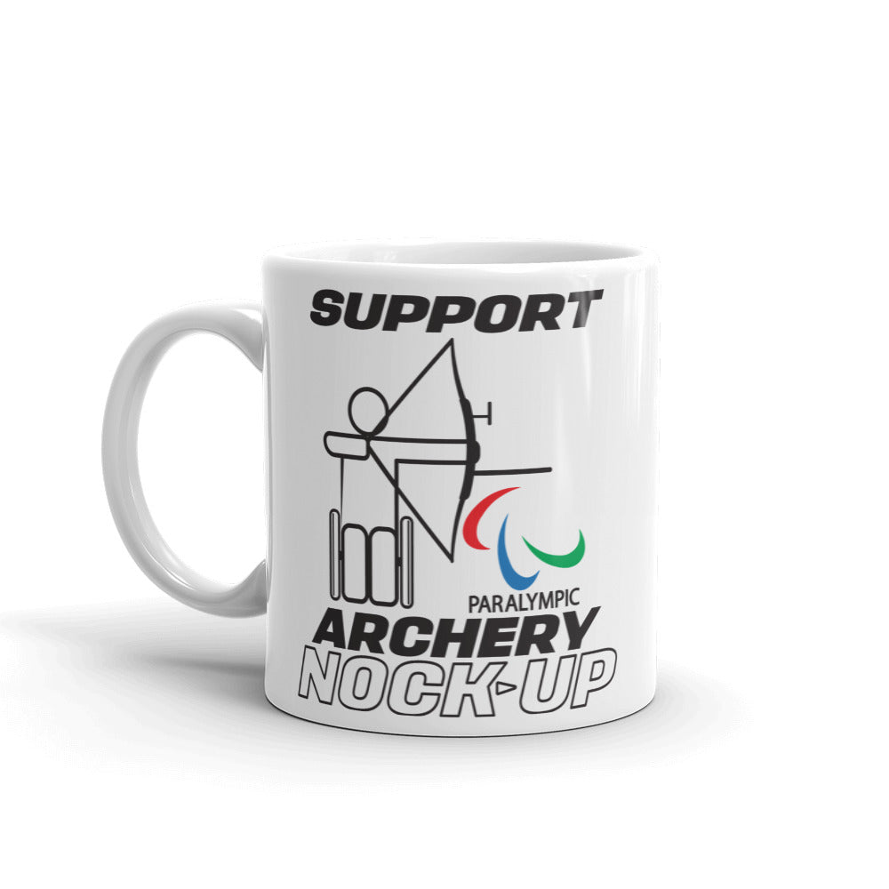 Nock Up Archery Paralympic White Glossy Mug