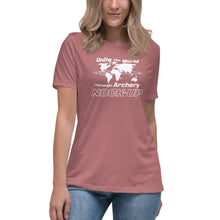 Load image into Gallery viewer, Nock Up Archery Unite The World Women&#39;s Relaxed T-Shirt
