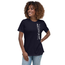 Load image into Gallery viewer, Nock Up Archery Vertical Logo Women&#39;s Relaxed T-Shirt
