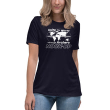 Load image into Gallery viewer, Nock Up Archery Unite The World Women&#39;s Relaxed T-Shirt
