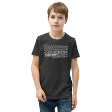 Load image into Gallery viewer, Nock Up American Archery Flag Youth T-Shirt
