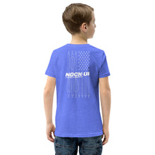 Load image into Gallery viewer, Nock Up Logo American Archery Flag Youth T-Shirt
