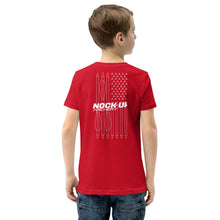 Load image into Gallery viewer, Nock Up Logo American Archery Flag Youth T-Shirt
